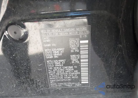 2016 Nissan Rogue Sv z USA, uszkodzony, nr VIN KNMAT2MV1GP621780